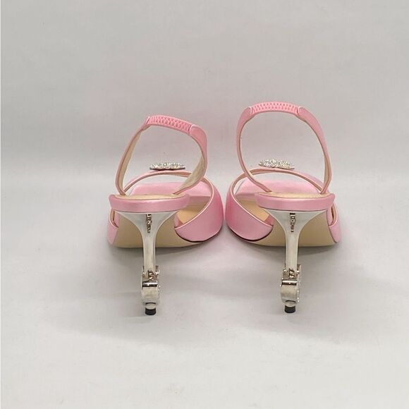 MACH & MACH Crystal Heart Slingback Heel Sandals size 39 - Picture 8 of 14